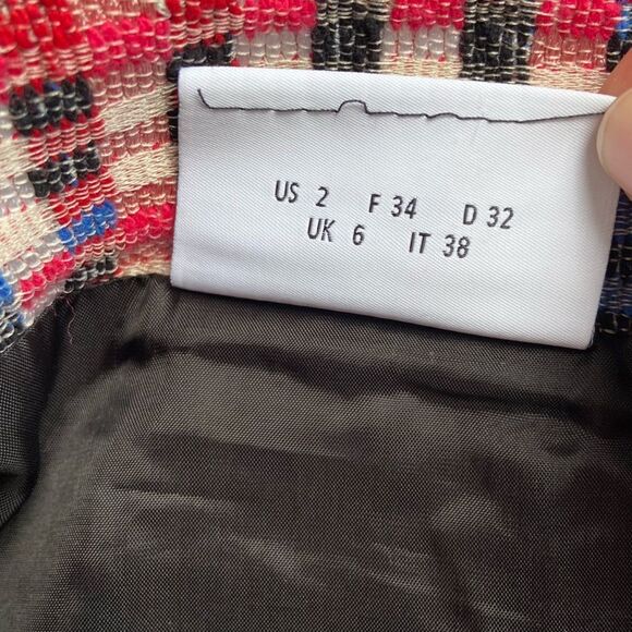 Akris Punto Textured Check Inverted Pleated Mini Skirt size 2 - Picture 6 of 8